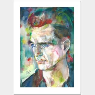 JACK KEROUAC watercolor portrait .5 Posters and Art